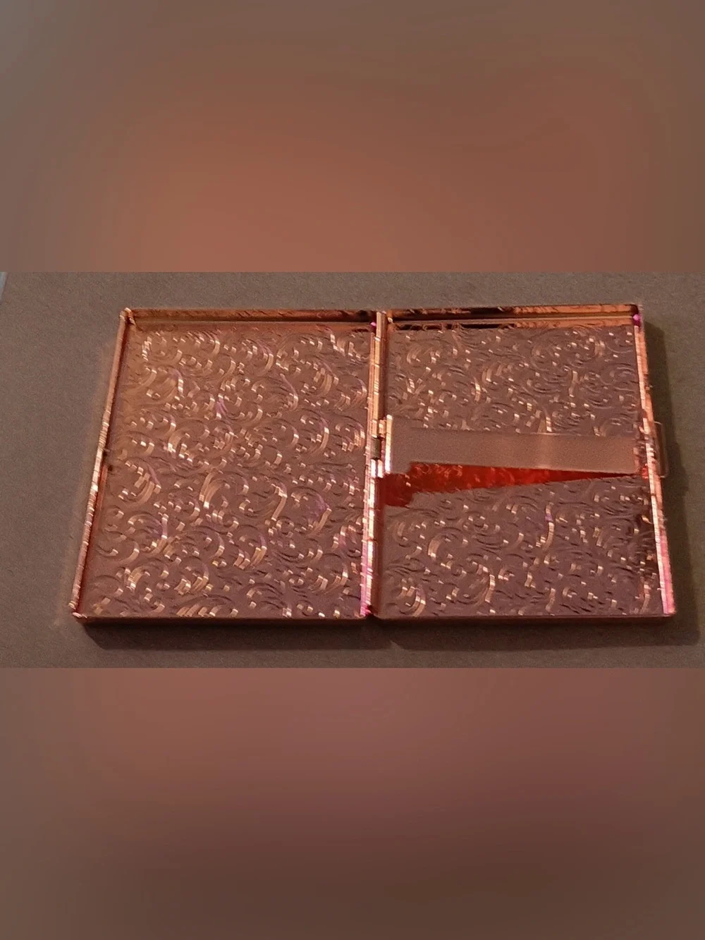 Rose Gold Decorative Metal Card Case - Unbranded